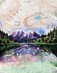 Crystal Lake Map Art Print