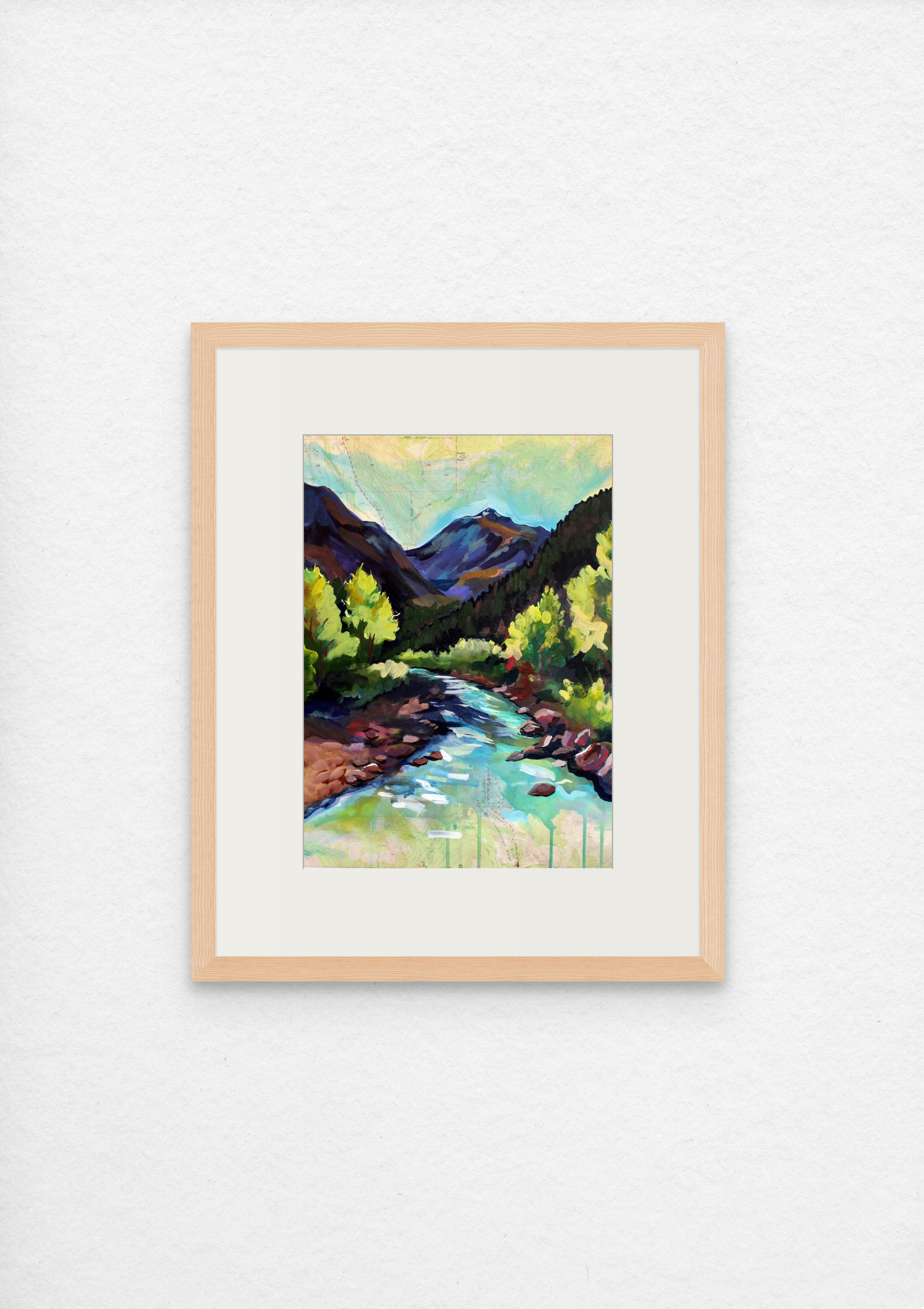 Ouray Map Art Print