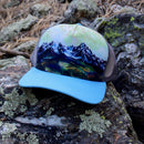 Light Blue Map Art Trucker Hat