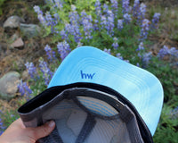 Light Blue Map Art Trucker Hat