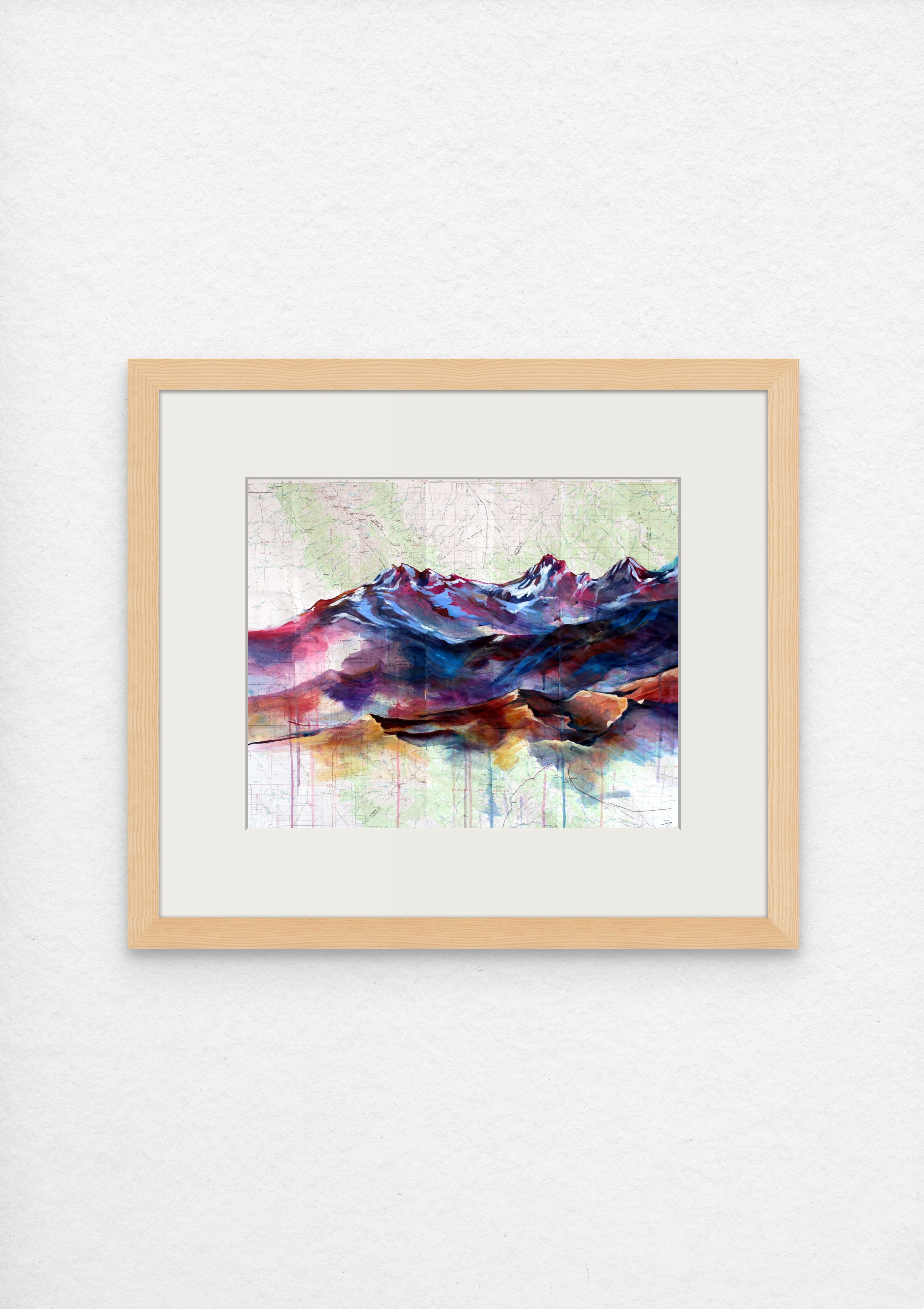Great Sand Dunes National Park Map Art Print