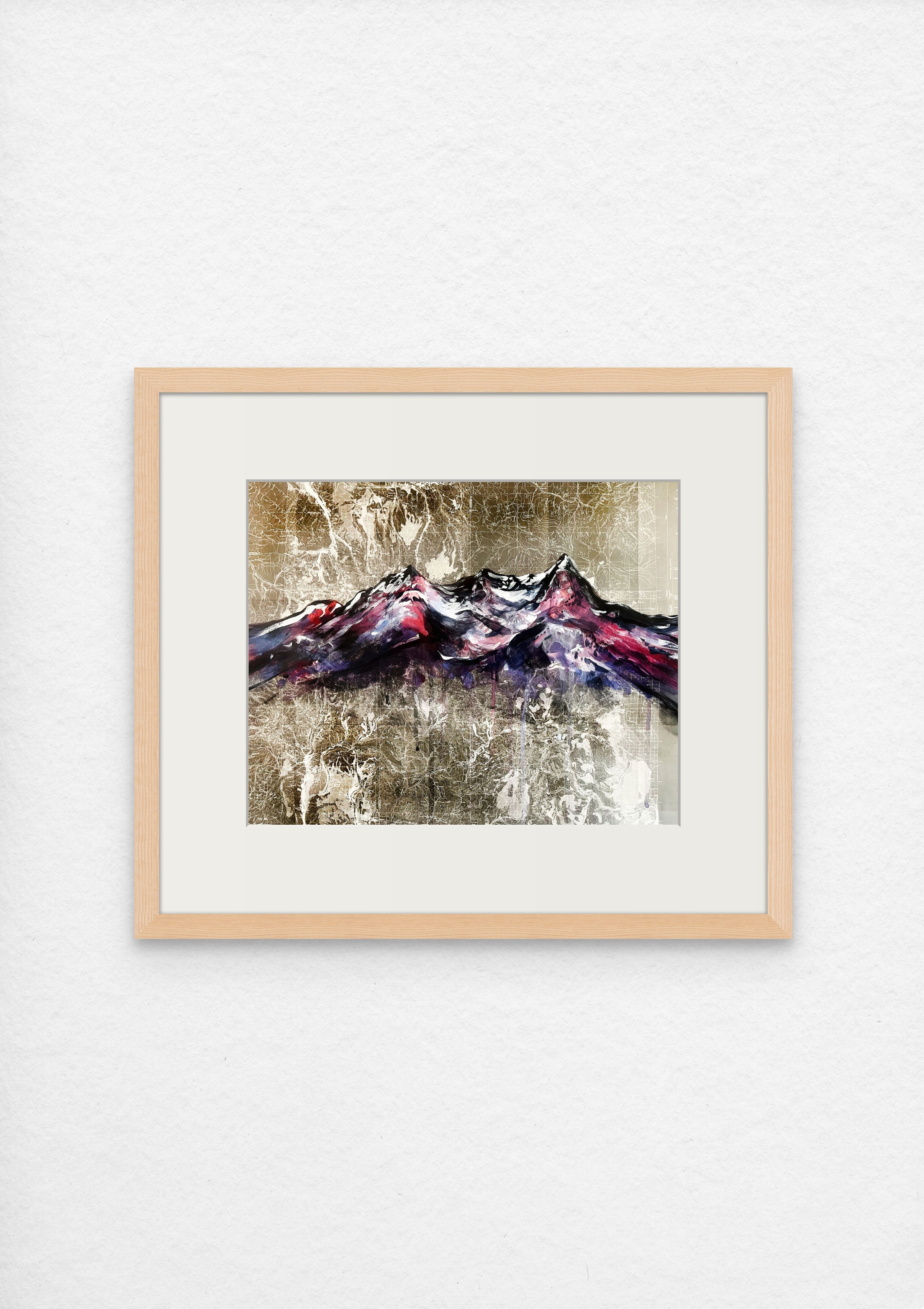 La Plata Mountains Map Art Print