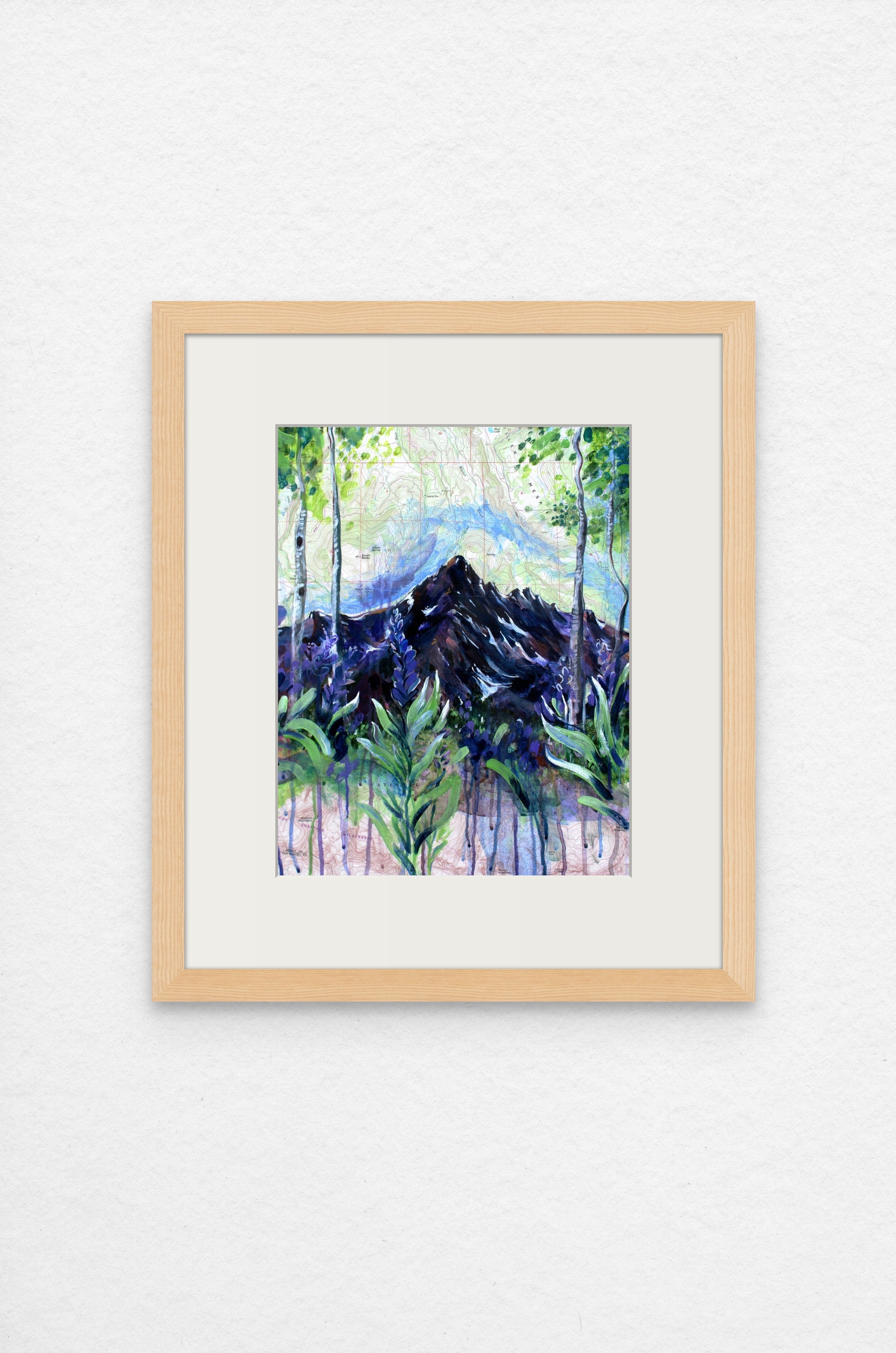 Mt. Sneffels Map Art Print