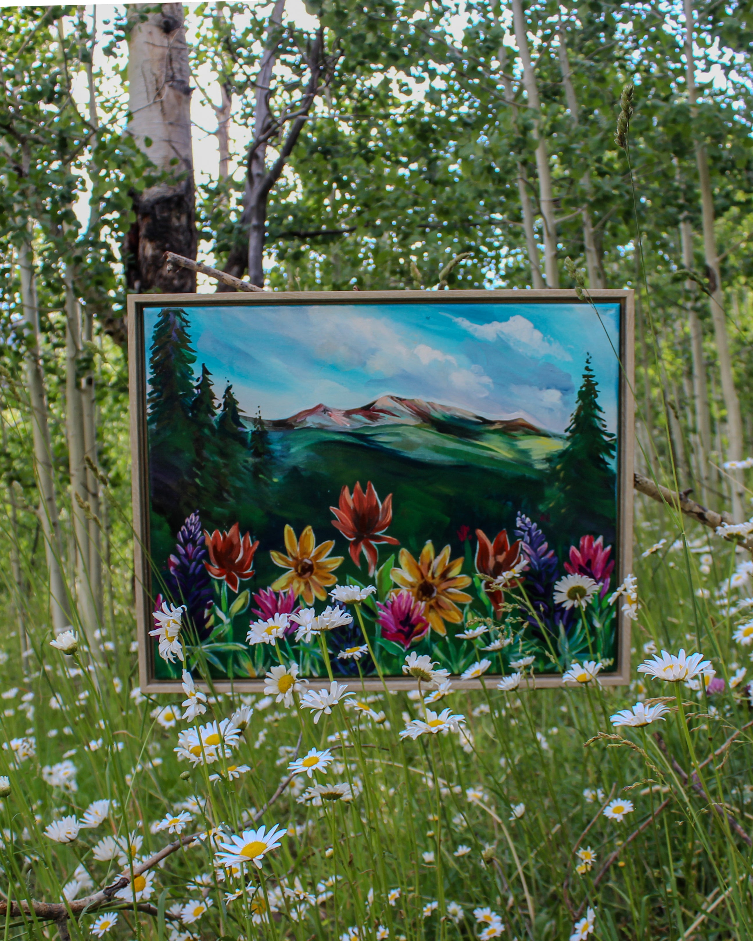 San Juans and Wildflowers Original Painting