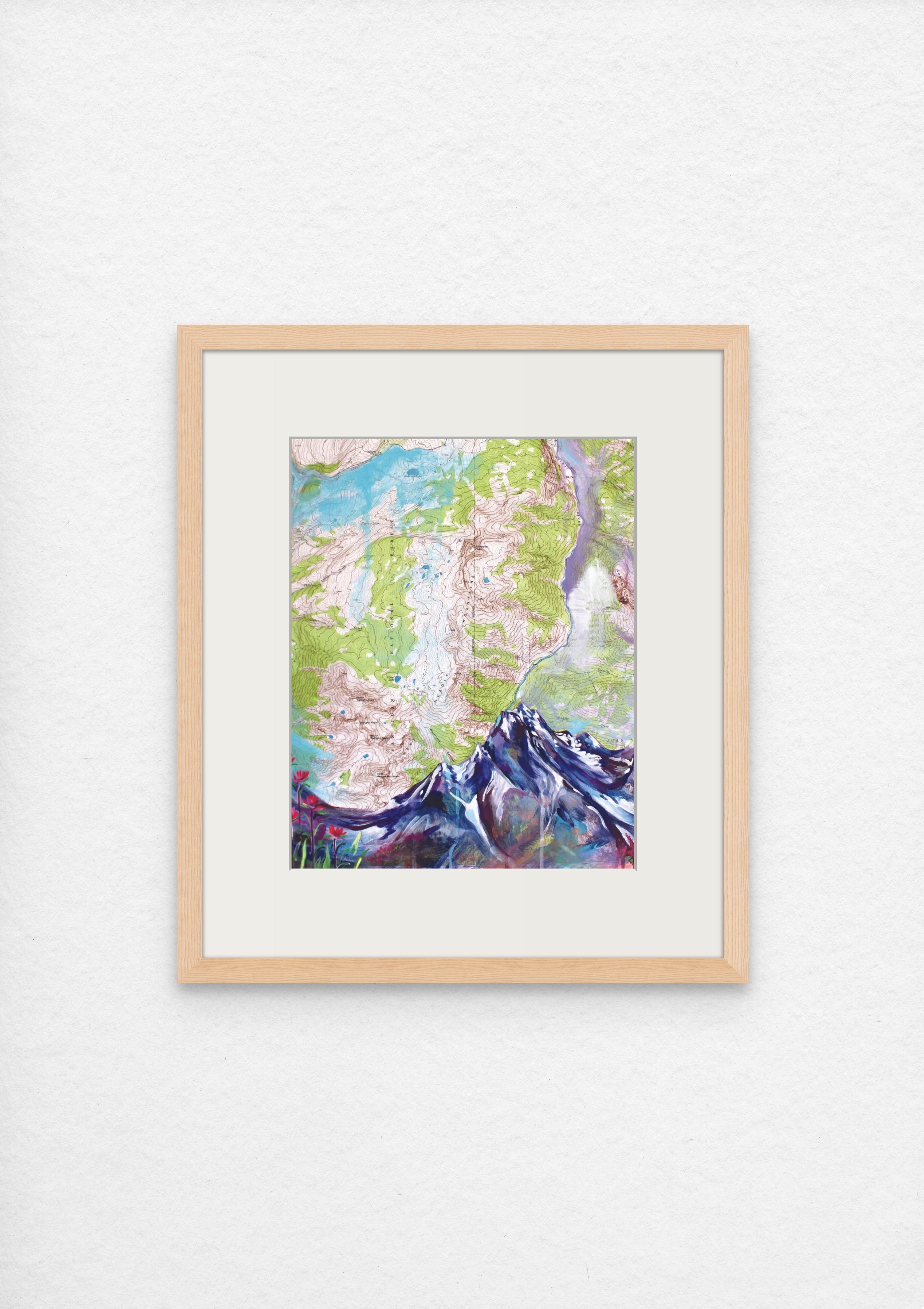 Twilight Peak Map Art Print