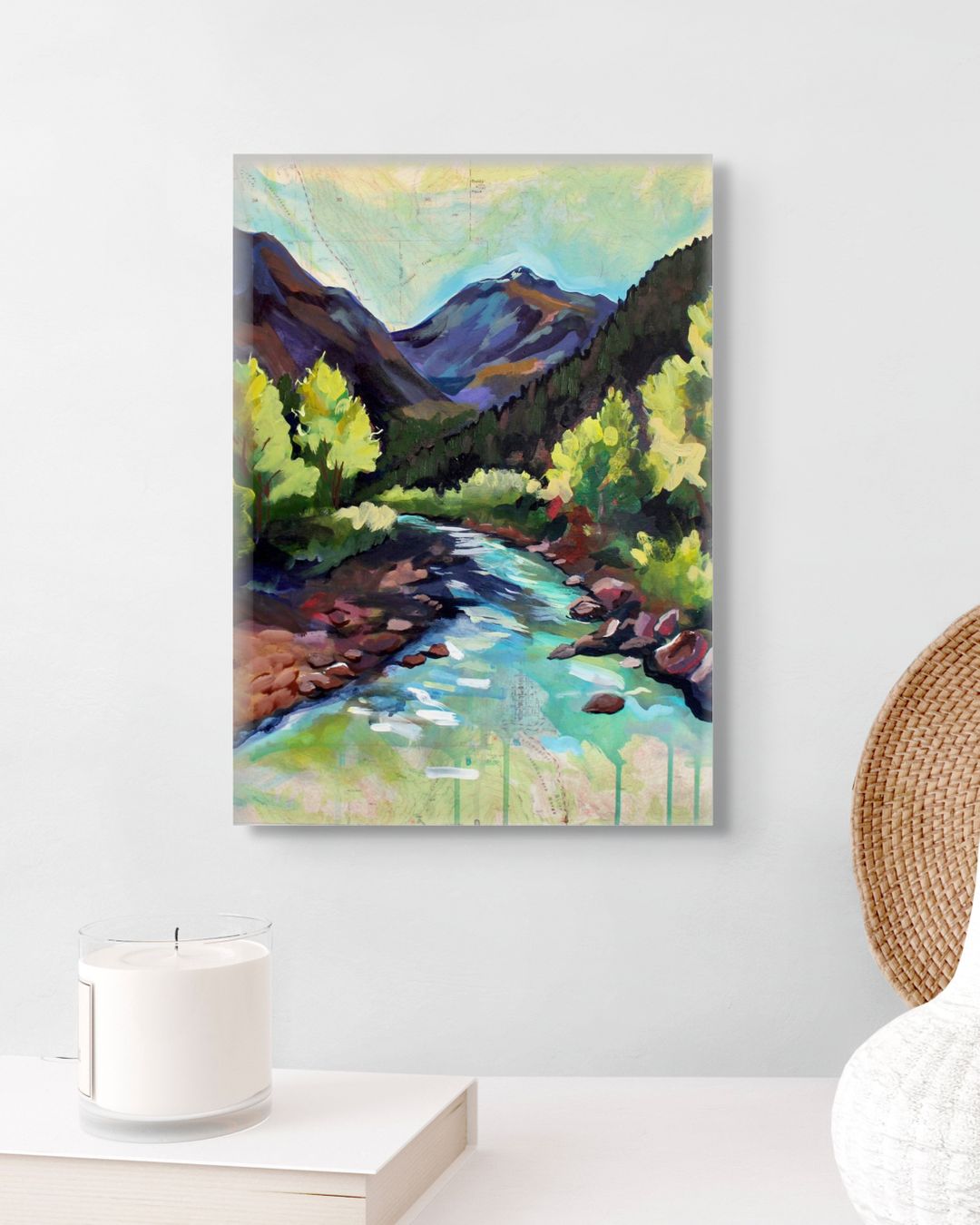 Ouray Map Art Original Painting