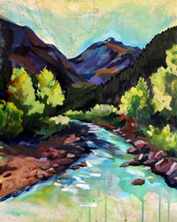 Ouray Map Art Original Painting