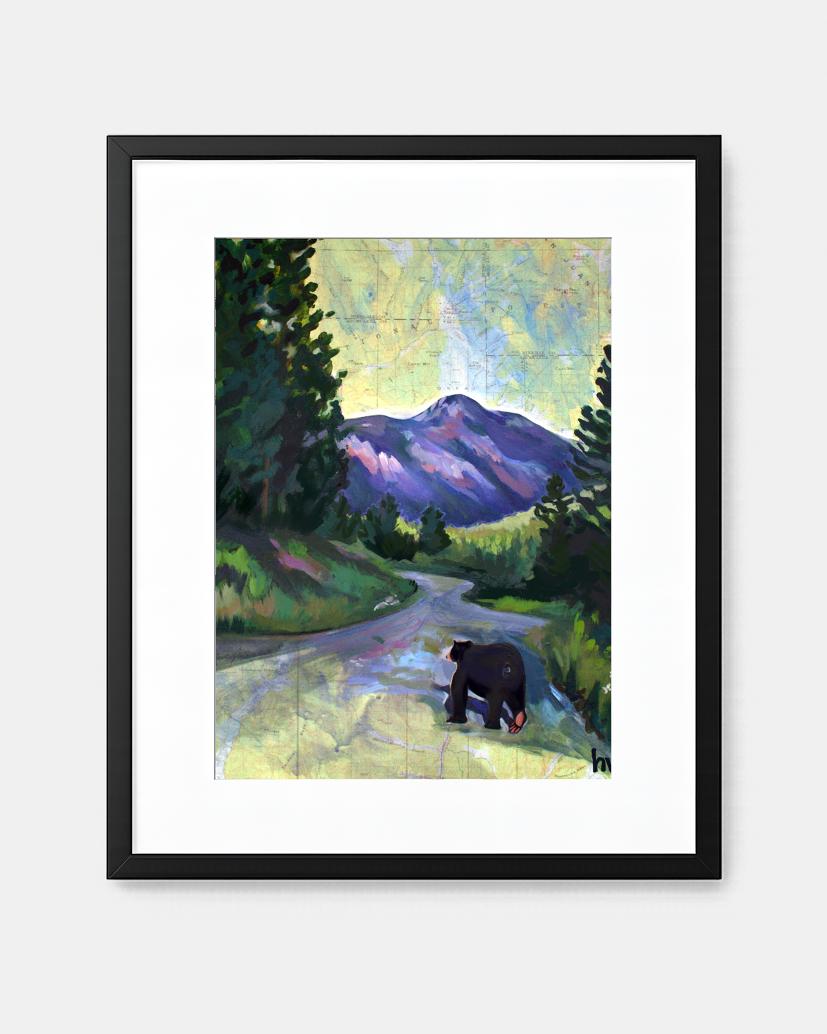 Headed Home Map Art Print